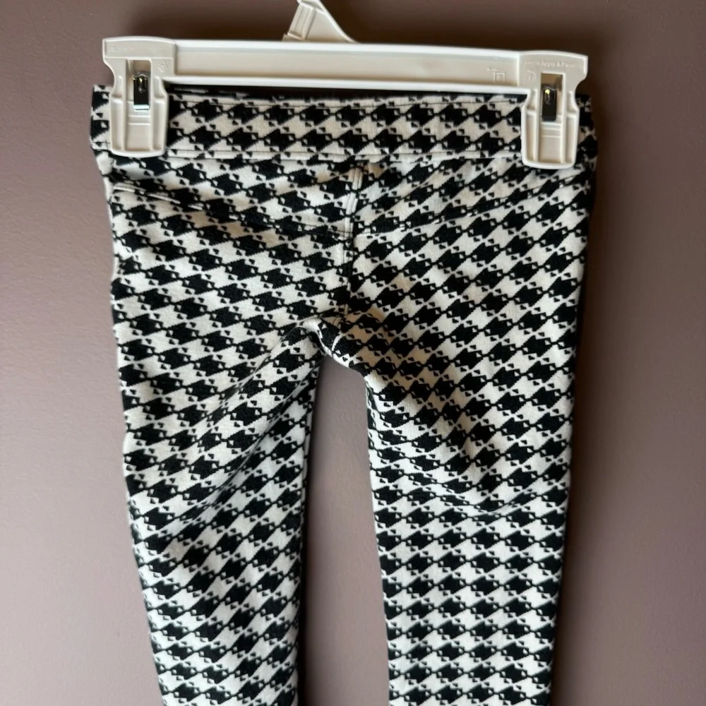 Olivia x Gymboree Black White Houndstooth Leggings 2T